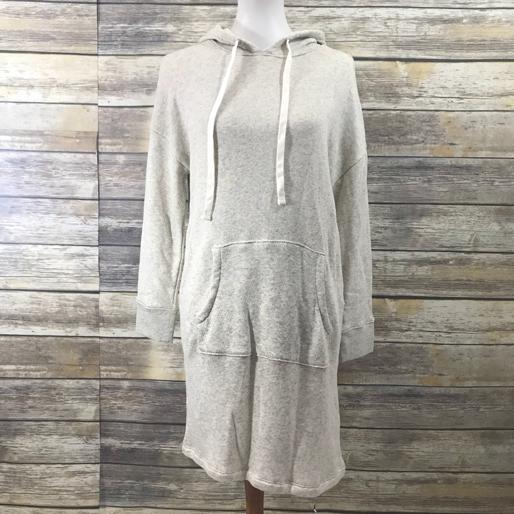 NWT Madewell Hooded Sweatshirt Dress in Slate Gray - Picture 5 of 8